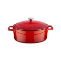 Cacerola Ovalada, Hierro Fundido, 25 Cm, Gama "Folk", Roja - Marca Lav-image