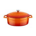 Cacerola Ovalada De Hierro Fundido, 27Cm/3,9L,"Folk", Naranja - Lava-image