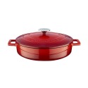 Casserole, Fonte, 28 Cm, Gamme "Folk", Rouge - Marque Lava-image