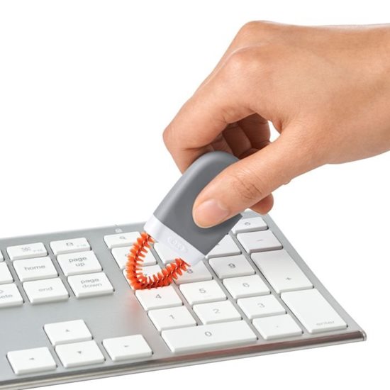 3-delars rengöringsset för tangentbord och bärbar datorskärm, nylon & mikrofiber - OXO