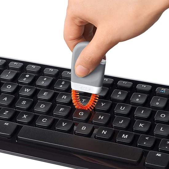3 dalių valymo rinkinys klaviatūros ir nešiojamojo kompiuterio ekranui, nailonui ir mikropluoštui - OXO