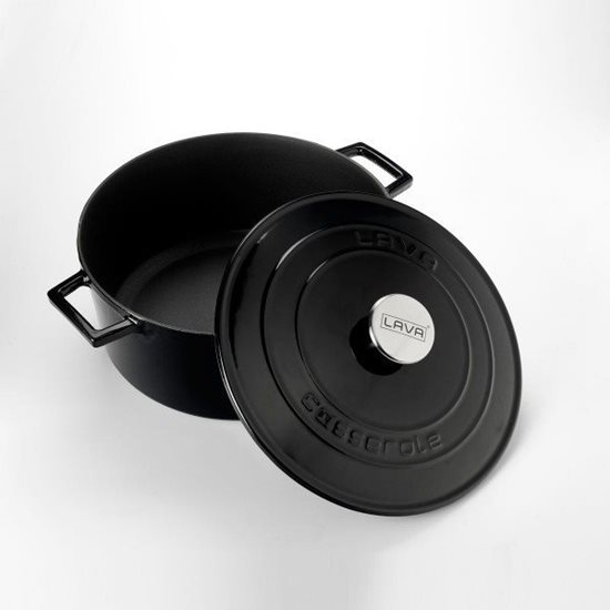 Saucepan, cast iron, 28 cm, 6.7 l, 'Folk', black - LAVA