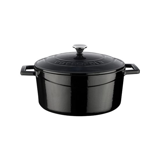 Saucepan, cast iron, 24 cm, "Folk" range, black - LAVA