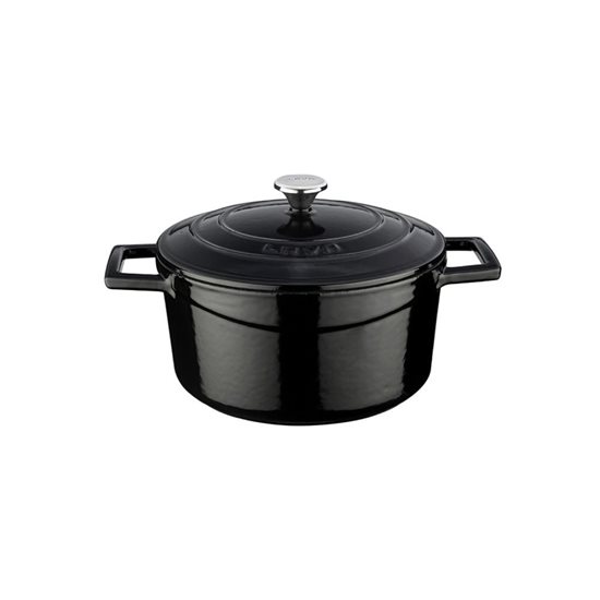 Saucepan, cast iron, 20 cm/2,82L, "Folk", Black - LAVA