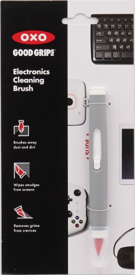 Double-ended brush for cleaning electronic components - OXO