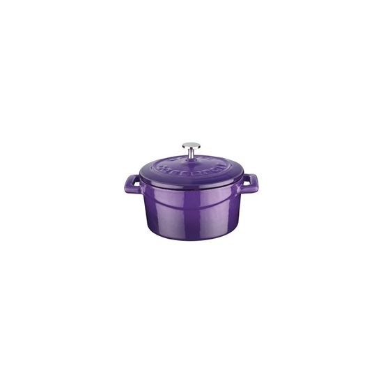 Saucepan, "Folk" range, cast iron, 10 cm, purple - LAVA brand