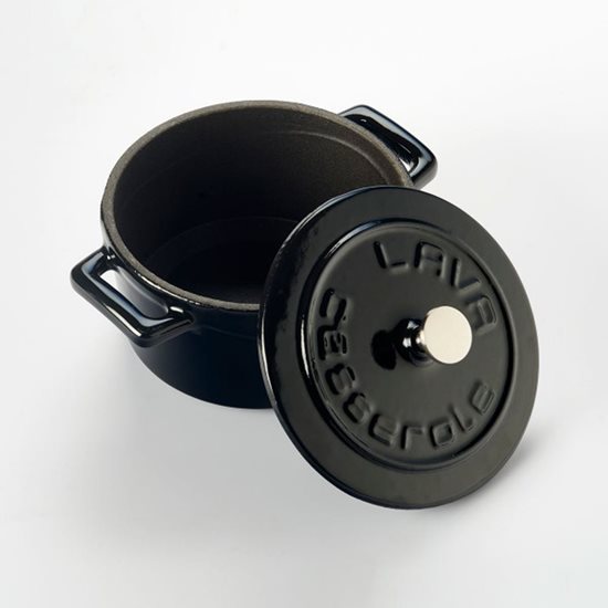 Saucepan, "Folk" range, cast iron, 10 cm, black - LAVA brand