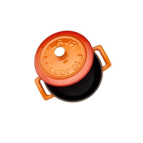 Кастрюля, серия "Фольк", чугун, 10 см, цвет оранжевый - бренд LAVA