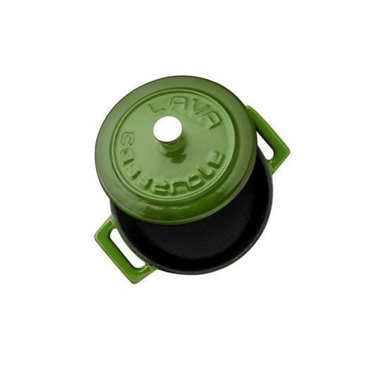 Saucepan, "Folk" range, cast iron, 10 cm, green - LAVA brand