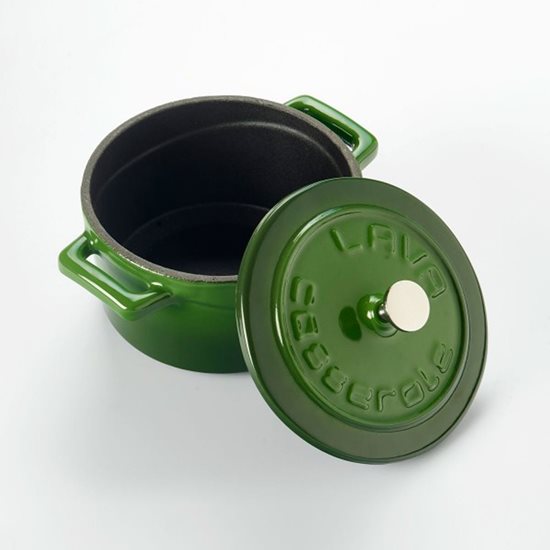 Saucepan, "Folk" range, cast iron, 10 cm, green - LAVA brand