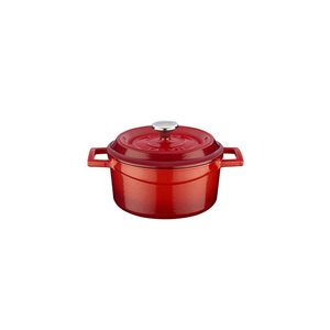 Saucepan, "Trendy" range, cast iron, 14 cm, red - LAVA brand