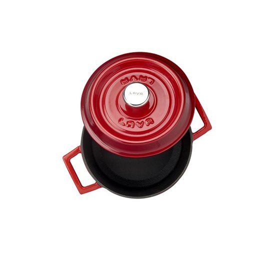 Kastrull, "Trendy" sortiment, gjutjärn, 14 cm, röd - LAVA märke