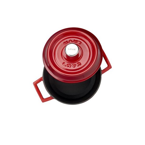 Saucepan, "Trendy" range, cast iron, 14 cm, red - LAVA brand