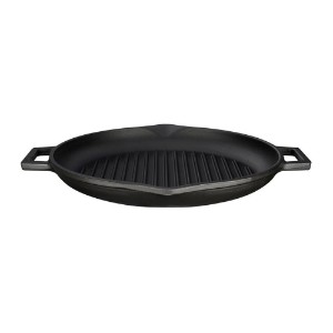 Pan grill cruinn, 30 cm, iarann teilgthe - branda LAVA