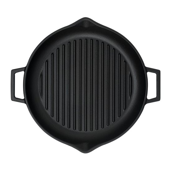 Okrągła patelnia grillowa, 30 cm, żeliwo - marka LAVA