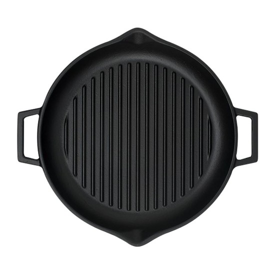 Round grill pan, 30 cm, cast iron - LAVA brand