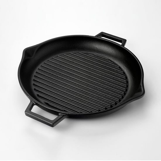 Round grill pan, 30 cm, cast iron - LAVA brand