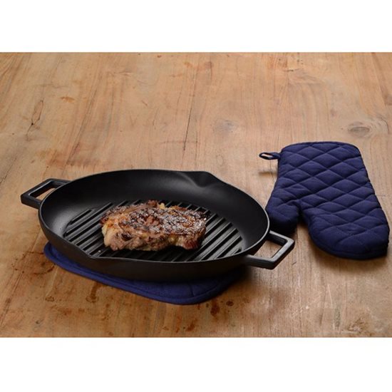 Tigaie grill rotunda 30 cm fonta - LAVA