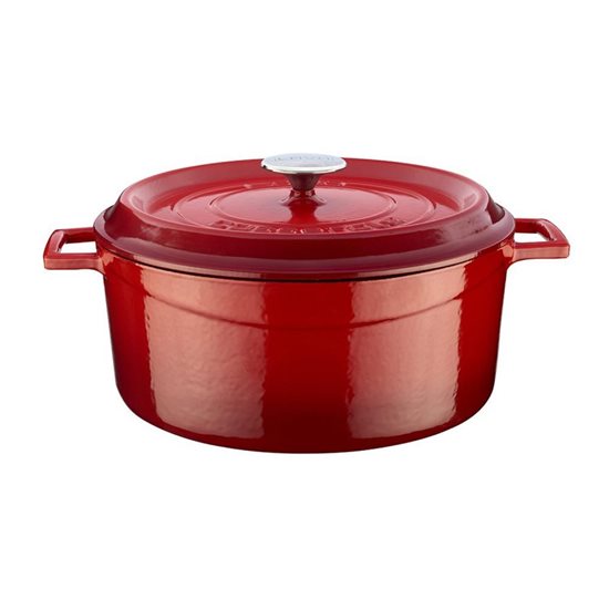 Saucepan, cast iron, 28 cm, "Trendy" brand, red - LAVA brand