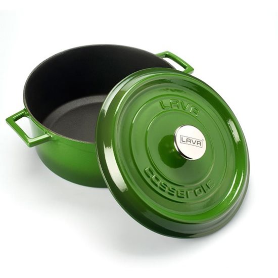 Saucepan, cast iron, 28 cm, "Trendy", green - LAVA brand