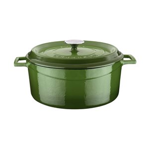Saucepan, cast iron, 28 cm, "Trendy", green - LAVA brand