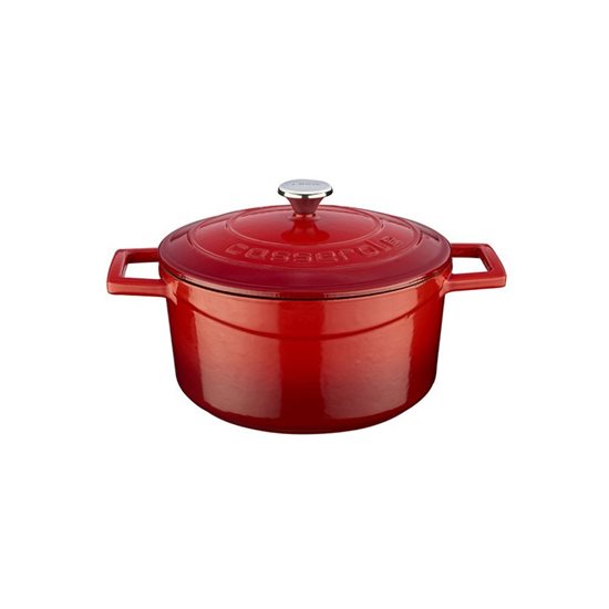 Saucepan, cast iron, 20cm/2.82L, "Folk", Red - LAVA