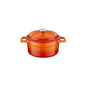 Saucepan <Trendy>, cast iron, 16 cm, orange color - LAVA