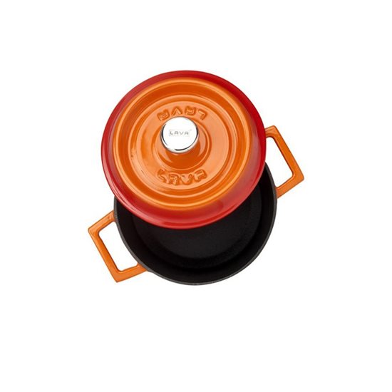 Кастрюля <Trendy>, чугунная, 16 см, оранжевого цвета - LAVA