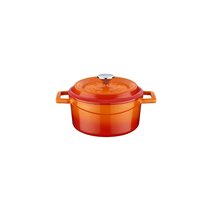 Cast iron saucepan, 14 cm, orange coloured, "Trendy" - LAVA