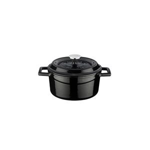 Saucepan, "Trendy" range, cast iron, 14 cm, black - LAVA brand