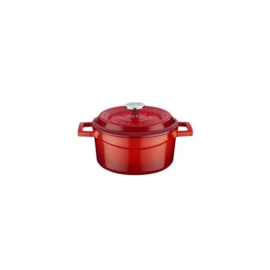 Mini-steelpan, gietijzer, 12 cm/0,53L, Trendy, rood - LAVA