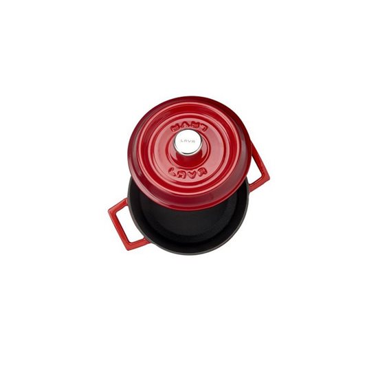 Mini-kasserolle, støpejern, 12 cm/0,53L, Trendy, rød - LAVA