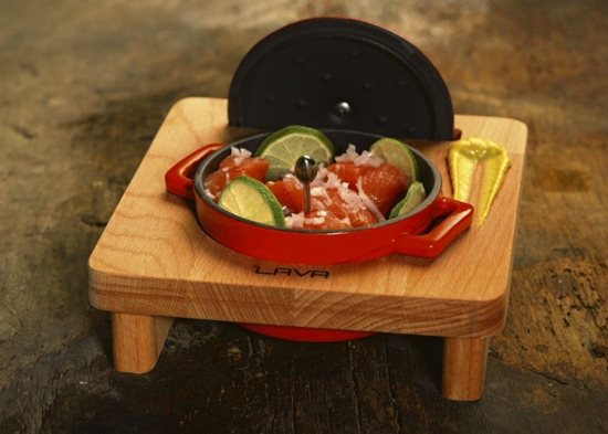 Mini-saucepan, cast iron, 12 cm/0.53L, Trendy, red - LAVA