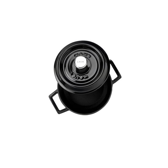 Mini serpenyő, öntöttvas, 12cm/0,53L, "Trendy", fekete - LAVA