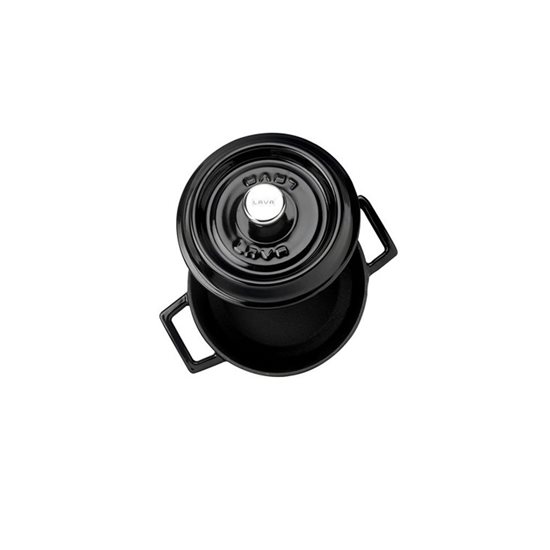 Mini-saucepan, cast iron, 12cm/0.53L, "Trendy", black - LAVA