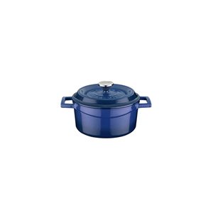 Mini-saucepan, cast iron, 12cm/0.53L, "Trendy", Blue - LAVA