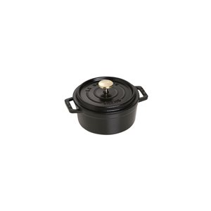 Cocotte cooking pot made of cast iron 12 cm/0.4 l, <<Black>> - Staub