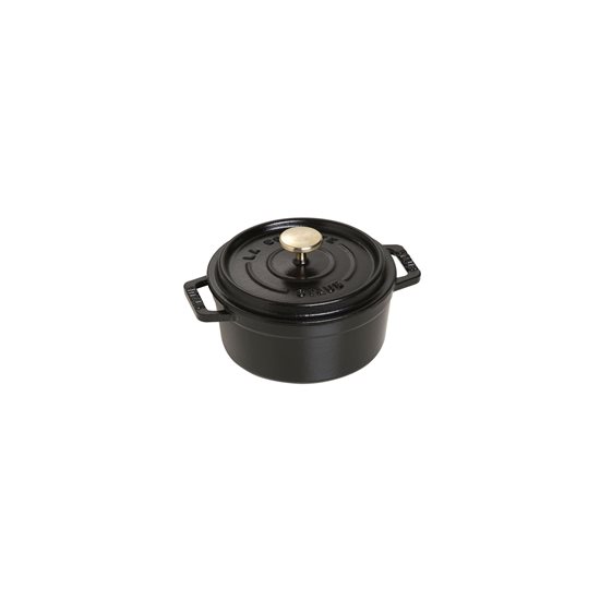 Cocotte cooking pot, cast iron, 12cm/0.4L, Black - Staub