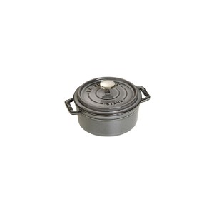 Cocotte cooking pot made of cast iron 12 cm/0.4 l, <<Graphite Grey>> - Staub