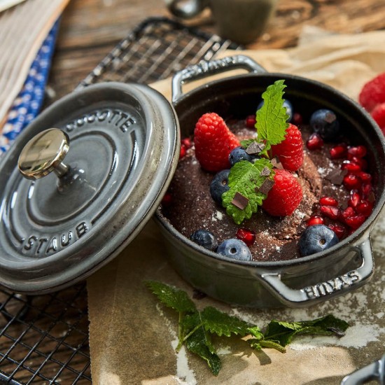 Cocotte gryte, støpejern, 12cm/0.4L, Graphite Grey - Staub