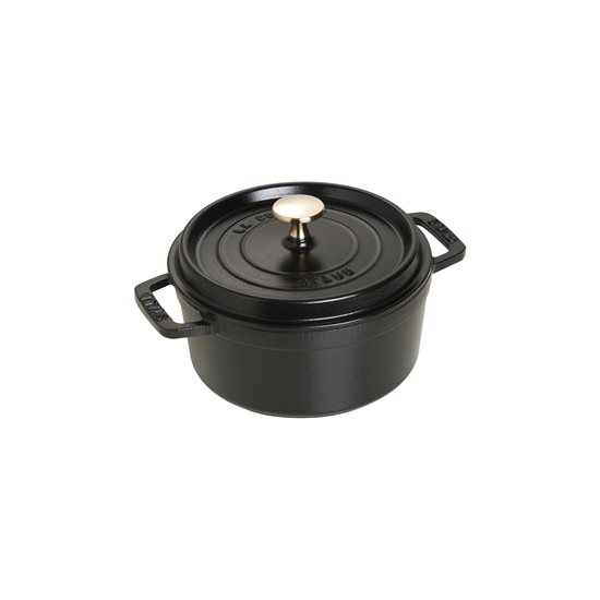 Cocotte cooking pot, cast iron, 18 cm/1.7L, Black - Staub 