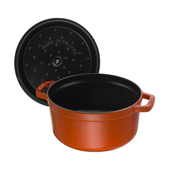 Cast iron Cocotte cooking pot, 24 cm/3.8L, Cinnamon - Staub