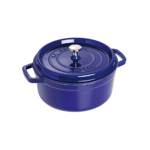 Cocotte cooking pot made of cast iron, 24 cm/3.8 l, "Dark Blue" - Staub