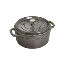 Cast iron Cocotte cooking pot, 24 cm/3.8 l, "Graphite Grey" - Staub