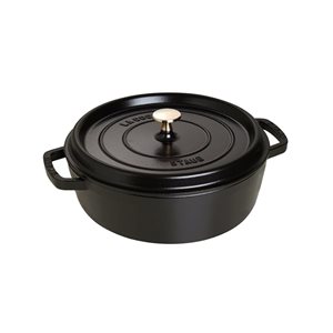 Cocotte cooking pot made of cast iron 26 cm/4 l, <<Black>> - Staub 