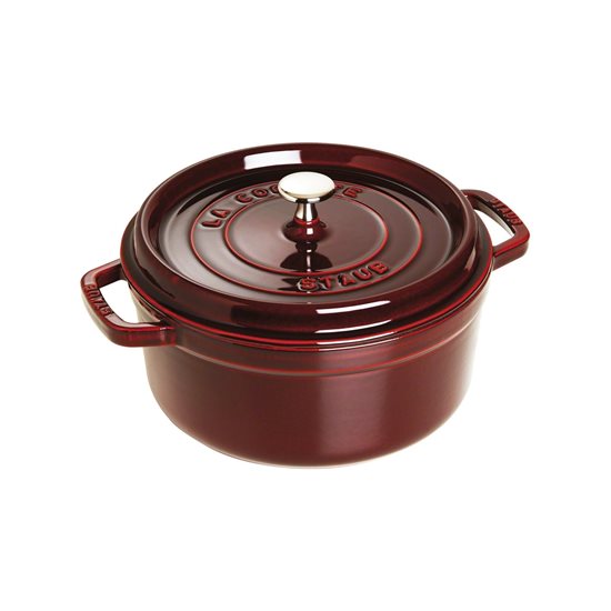 Cocotte főzőedény, öntöttvas, 26cm/5.2L, Grenadine - Staub