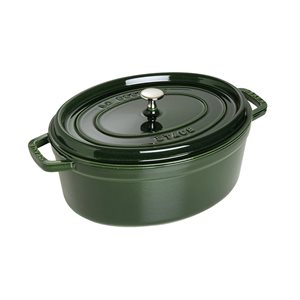Oval Cocotte cooking pot, cast iron, 29 cm/4.2L, Basil - Staub