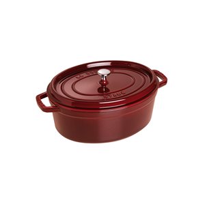 Oval Cocotte cooking pot, cast iron, 23 cm/2.35L, Grenadine - Staub 