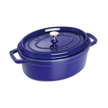 Oval cast iron Cocotte cooking pot, 29 cm/4.2 l, "Dark Blue" colour - Staub