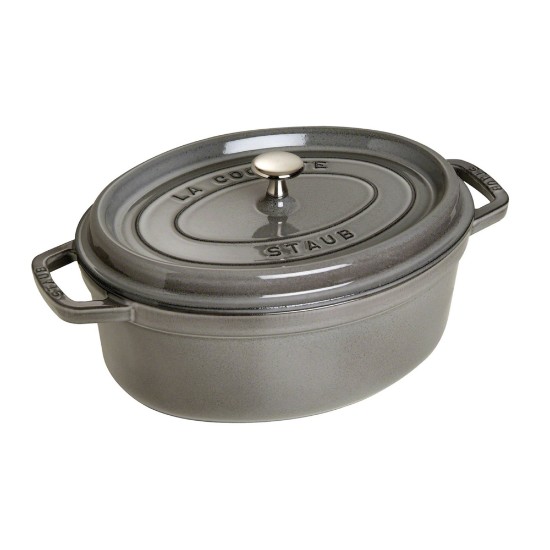 Ovális Cocotte főzőedény, öntöttvas, 31cm/5,5L, Graphite Grey - Staub